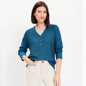 LOFT Blue V-Neck Sweater